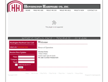 Tablet Screenshot of huntingtonhardware.com